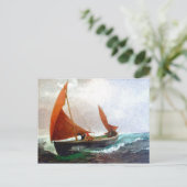 Das Boot erreicht den Strand Postkarte (Stehend Vorderseite)