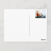 Das Boot erreicht den Strand Postkarte (Rückseite)