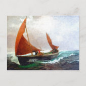 Das Boot erreicht den Strand Postkarte (Vorderseite)