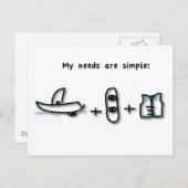 Das Boot ist alles, was ich brauche Postkarte (Vorne/Hinten)