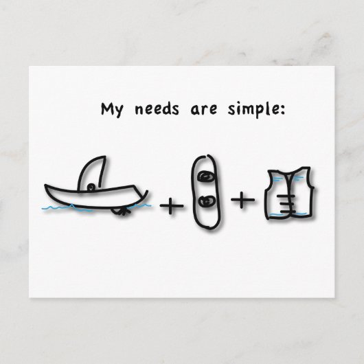 Das Boot ist alles, was ich brauche Postkarte (Vorderseite)