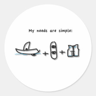 Das Boot ist alles, was ich brauche Runder Aufkleber