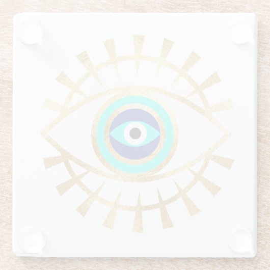 Das böse Auge im grünen Untersetzer (Rückseite)