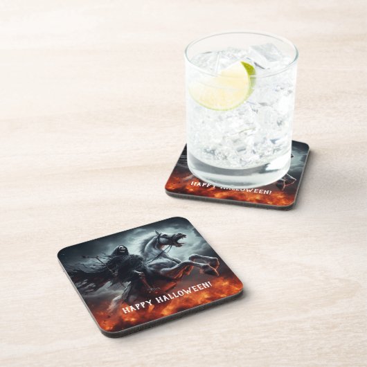 Das böse Blasspferd und das TodesHalloween Getränkeuntersetzer (Rechte Seite)