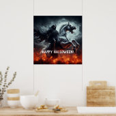 Das böse Blasspferd und das TodesHalloween Poster (Küche)