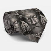 Das böse Gesicht des alten Dämons Krawatte (Gerollt)