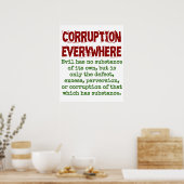 Das Böse hat keine Substanz, die es selbst gibt - Poster (Küche)