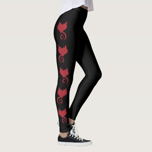 Das böse Herz: Teufel/Dämonenherzen Leggings (Rechts)
