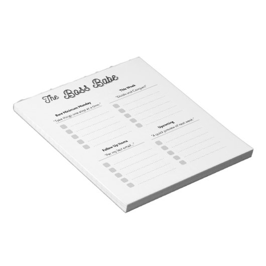 Das Boss-Babe-Notepad Notizblock (angewinkelt)