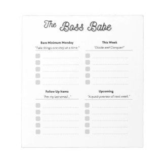 Das Boss-Babe-Notepad Notizblock