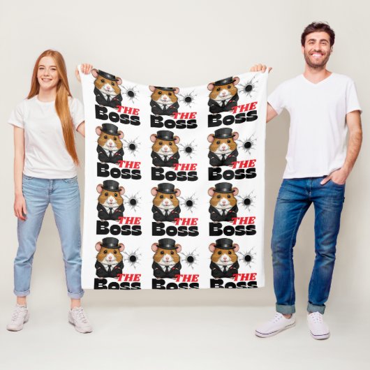 Das Boss-Hamster-Muster Fleecedecke (Beispiel)