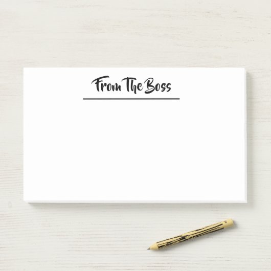 DAS BOSS POST-IT KLEBEZETTEL (Auf Schreibtisch)