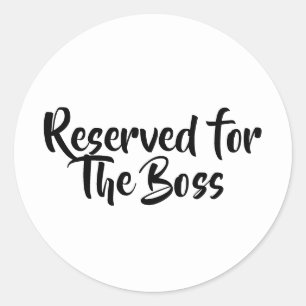 DAS BOSS RUNDER AUFKLEBER