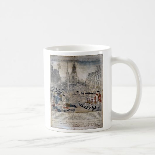 Das Boston-Massaker durch Paul Revere 1770 Kaffeetasse (Rechts)