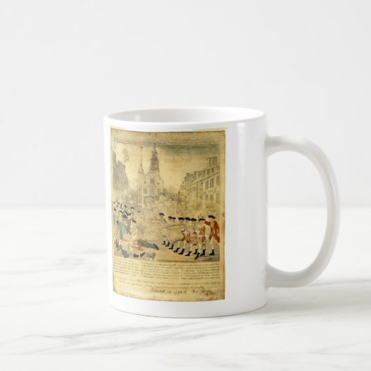 Das Boston-Massaker durch Paul Revere Kaffeetasse (Rechts)