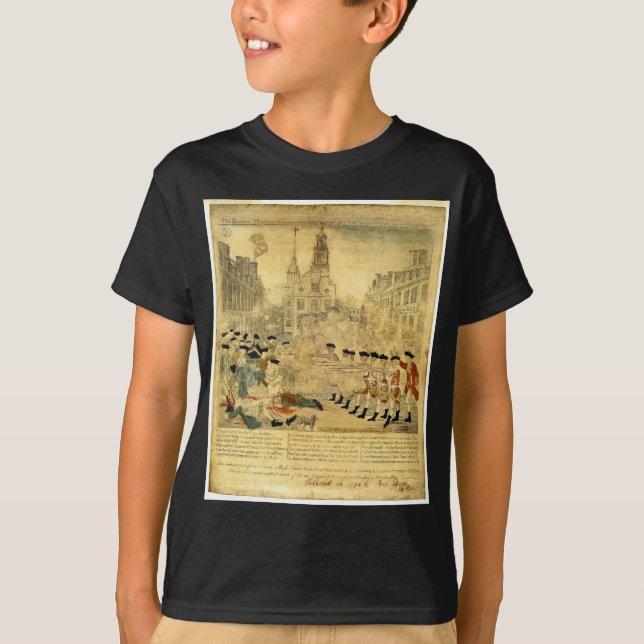 Das Boston-Massaker durch Paul Revere T-Shirt (Vorderseite)