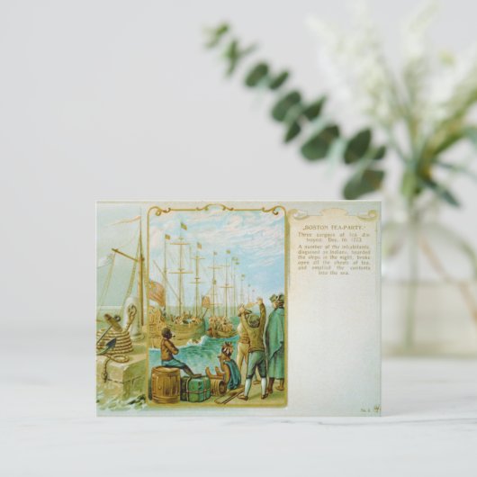 Das Boston Tea Party vom 16. Dezember 1773 Postkarte (Stehend Vorderseite)