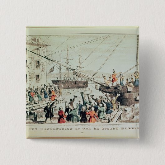 Das Boston-Tee-Party, 1846 Button (Vorderseite)