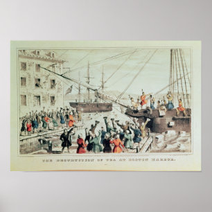 Das Boston-Tee-Party, 1846 Poster