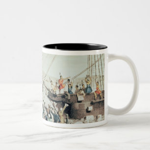 Das Boston-Tee-Party, 1846 Zweifarbige Tasse