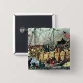 Das Boston-Tee-Party, am 16. Dezember 1773 Button (Vorne & Hinten)