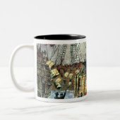 Das Boston-Tee-Party, am 16. Dezember 1773 Zweifarbige Tasse (Links)