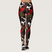Das Boston-Terrierhundekunst-Leggings des Leggings (Rückseite)