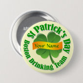 Das Bostoner Trinkteam St Patrick's Button (Vorne & Hinten)