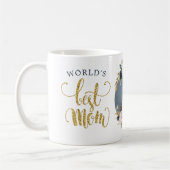 Das botanische Foto der besten Mama der Welt in ro Kaffeetasse (Links)