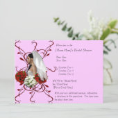 Das Bouquet-Brautparty der Braut Einladung (Stehend Vorderseite)