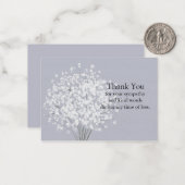 Das Bouquet der weißen Blume, danke Karten (Vorderseite/Rückseite Beispiel)