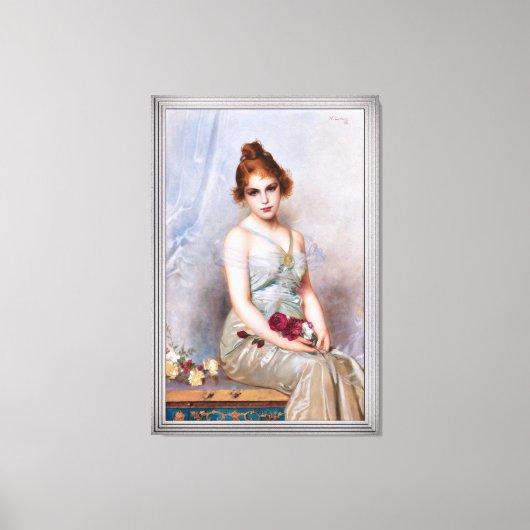 Das Bouquet von Vittorio Matteo Corcos Leinwanddruck (Vorderseite)