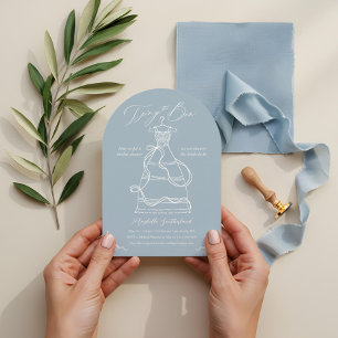 Das Bow Sketch-Hochzeitskleid-Brautparty binden Einladung