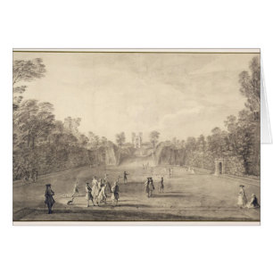 Das Bowling Green bei Claremont, 1738 (Stich)