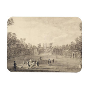 Das Bowling Green bei Claremont, 1738 (Stich) Magnet