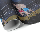 Das Boxer-Gemälde von Alfred Fox Geschenkpapier (Rolleneckpunkt)