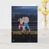 Das Boxer Gemälde von Alfred Fox Karte (Gelbe Blume)