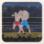 Das Boxer Gemälde von Alfred Fox Rechteckiger Pappuntersetzer (Vorderseite)