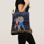 Das Boxer Gemälde von Alfred Fox Tasche (Von Nahem)