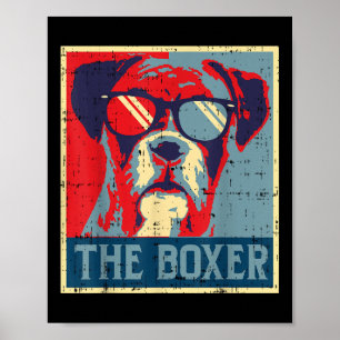 Das Boxer Obama Poster Vintager Tier-Hunde-Liebe