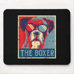 Das Boxer Obama Poster Vintager Tier-Hunde-Liebe Mousepad