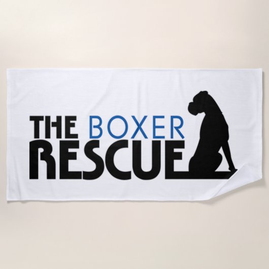 Das Boxer-Rettungs-Logo-Badetuch Strandtuch (Vorderseite)