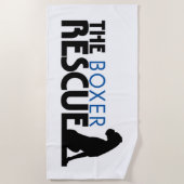 Das Boxer-Rettungs-Logo-Badetuch Strandtuch (Vorderseite)