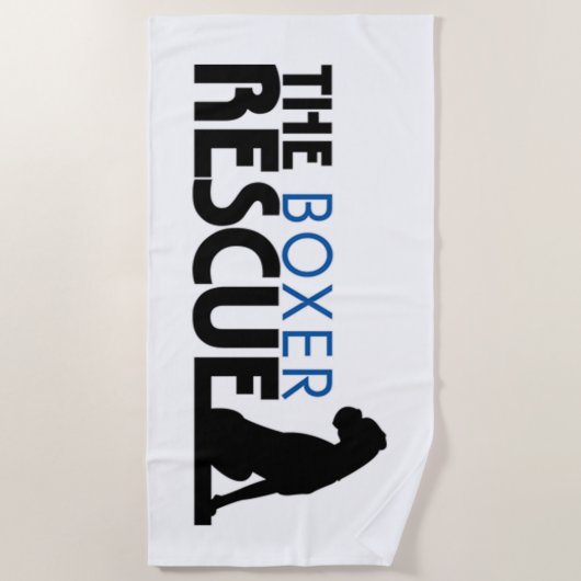 Das Boxer-Rettungs-Logo-Badetuch Strandtuch (Vorderseite)