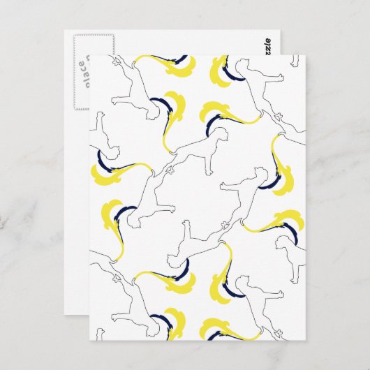 Das Boxermuster Postkarte (Vorne/Hinten)