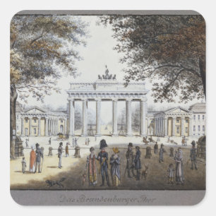 Das Brandenburger Tor, Berlin Quadratischer Aufkleber