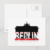 Das Brandenburger Tor in Berlin Postkarte (Vorne/Hinten)