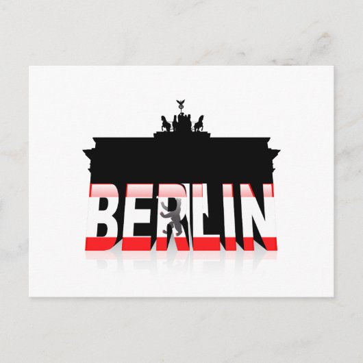 Das Brandenburger Tor in Berlin Postkarte (Vorderseite)