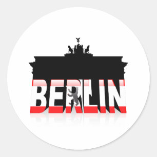Das Brandenburger Tor in Berlin Runder Aufkleber