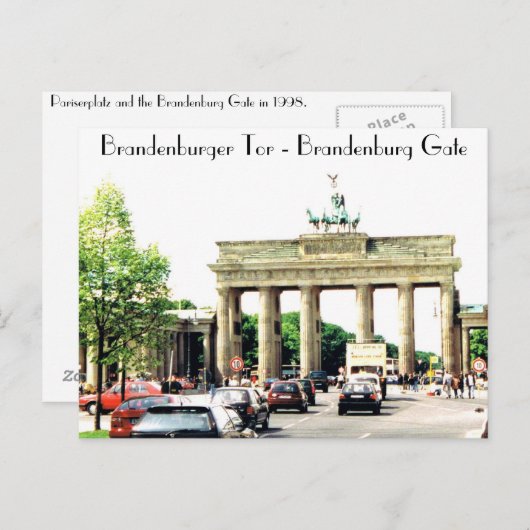 Das Brandenburger Tor Postkarte (Vorne/Hinten)